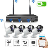 Wireless Security Camera system with 4 Cameras 5MP 1080P