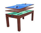 Assembled Rack & Roll Deluxe 6 ft 3 in 1 Pool Table, Table Tennis And Dining Table