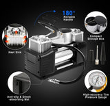 Air Compressor Dual-Cylinder 150 PSI 12V Air Compressor Pump Tool Kit