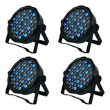 4 X 54 LEDs Professional DMX-512 RGB LED Strobe Stage PAR Lights 9 in 1