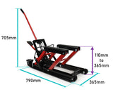 Motorcycle & ATV Quad Bike Lifter Jack 680Kg -1500lbs (Including 2xTie Downs)