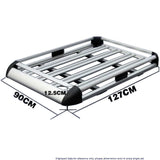 Universal Roof Rack Basket Car Top Luggage 127X90 cm (Sliver)