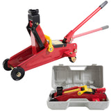 Hydraulic Trolley Floor Jack 2 Ton – Portable Heavy Duty Car Jack with Case