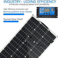 200 Watt Monocrystalline Flexible Solar Panel  With  A 30amp Controller