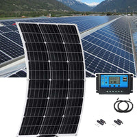 200 Watt Monocrystalline Flexible Solar Panel  With  A 30amp Controller Cables
