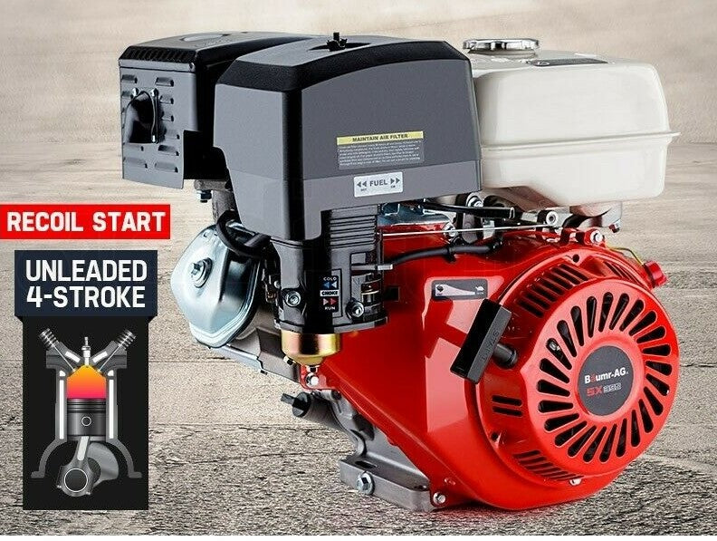 15HP Petrol Stationary Engine 4-stroke OHV Motor Horizontal Shaft Recoil Start