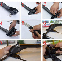 Roof Rack Universal 120cm 75kgs Load Cross Bars Aluminium Adjustable
