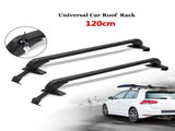 Roof Rack Universal 120cm 75kgs Load Cross Bars Aluminium Adjustable