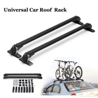 Roof Rack Universal 120cm 75kgs Load Cross Bars Aluminium Adjustable