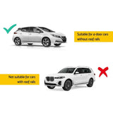Roof Rack Universal 120cm 75kgs Load Cross Bars Aluminium Adjustable