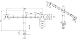 15-27" Dual Monitor Stand with Clamp Base