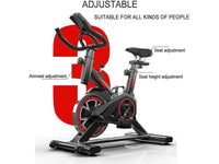 Indoor Exercise Bike  Stationary Cycling Bike with LCD Monitor Spinning Bike