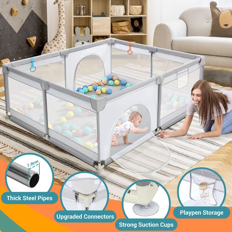 Baby Playpen Fence Pen Safety Gate 150 x 180cm