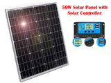 Premium Grade A 50W Mono Crystalline Solar Panel 12V to 18V with  30A Controller