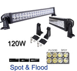 Super Bright 21.5" LED flood/spot light 40 LED 120W - With A Free Wiring Kit