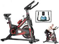 Indoor Exercise Bike  Stationary Cycling Bike with LCD Monitor