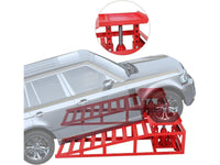 2 Car Ramps with Hydraulic Jack 4000kg with Adjustable Heights