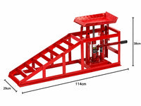 2 Car Ramps with Hydraulic Jack 4000kg with Adjustable Heights