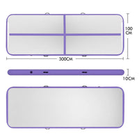 Evoland Inflatable Gymnastics Mat Air Track Tumbling Mat - 3M (Purple)