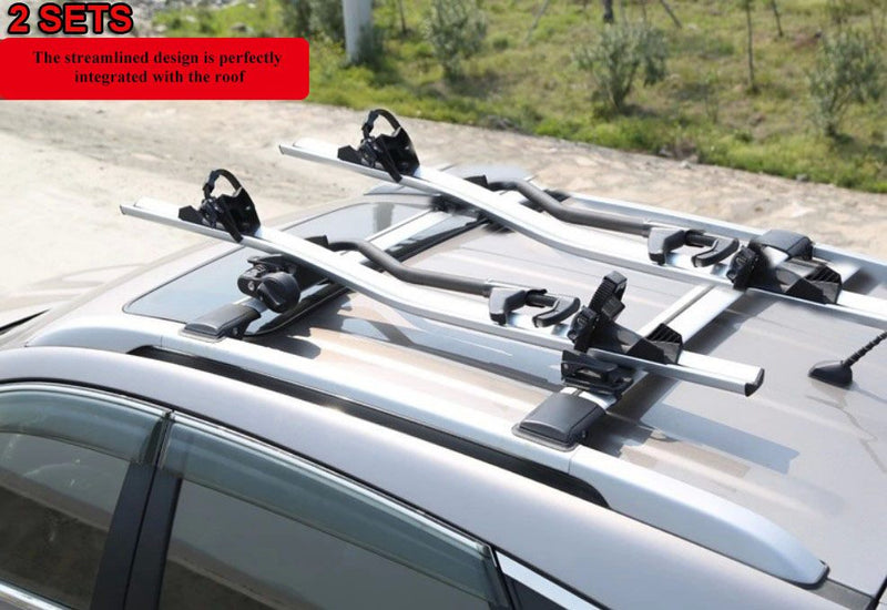2 x Car Roof Bike Rack  Bike Carrier Silver