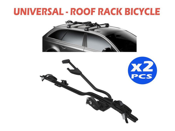 2 x Car Roof Bike Rack, Bike Carrier (Black)