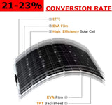 300W Monocrystalline Flexible Solar Panel Bendable 12V  With Solar Cables 4M
