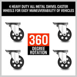 2 x Heavy Duty Vehicle Wheel Dolly Sets Ball Bearings Trolley Rated at 900KG
