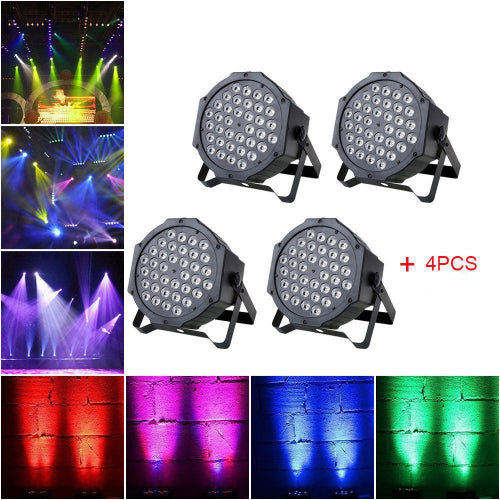 4 X 36LEDs Professional DMX-512 RGB LED Strobe Stage PAR Light 5 in 1