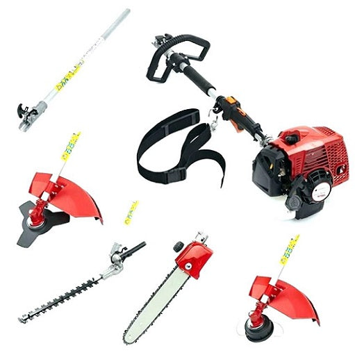High-Powered 62CC Brush Weed Cutter Saw Hedge Trimmer 5 in 1 (max reach 3.2M)