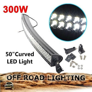 Super Bright 50" Curved 300W flood/spot light 100 LED - With A Free Wiring Kit