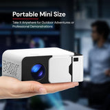 Mini Smart Projector Android  1080P & 4K Support, Electric Focus WiFi  Bluetooth