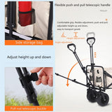 Folding Wagon Cart, Garden Cart, Picnic Cart Cream