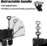 Folding Wagon Cart, Garden Carts Large Capacity Beach Foldable Outdoor Camping