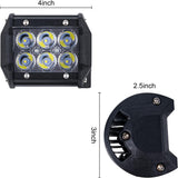 2 X Cree 4" LED work/spot light 6pcs LED 18W  CM-5918