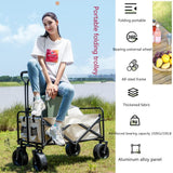 Folding Wagon Cart, Garden Cart, Picnic Cart Cream