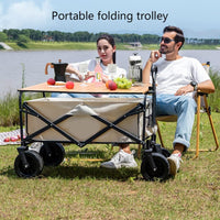 Folding Wagon Cart, Garden Cart, Picnic Cart Cream