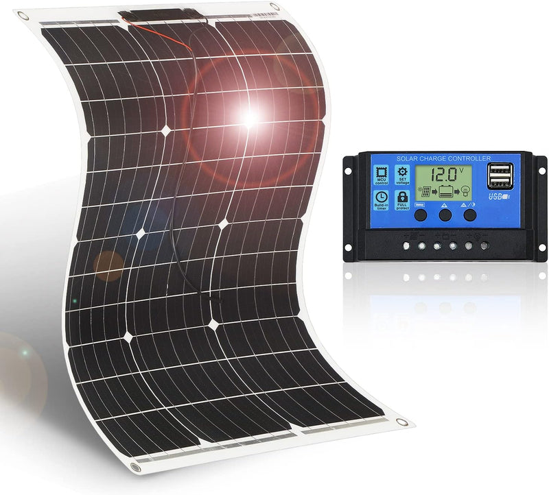 200 Watt Monocrystalline Flexible Solar Panel  With  A 30amp Controller