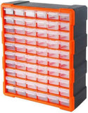 60 Drawer Workshop Tool Storage Bin Chest - Freestanding or Wall Mounted Cabinet