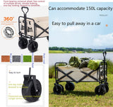 Folding Wagon Cart, Garden Cart, Picnic Cart Cream