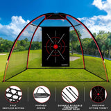 Heavy Duty Golf Practice Net Hitting Chipping Cage Training Aid 3.2m