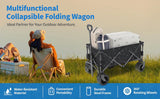 Folding Wagon Cart, Garden Carts Large Capacity Beach Foldable Outdoor Camping