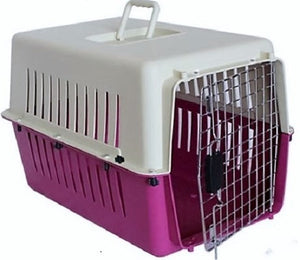 Pet Carrier Cat or Dog Cage Large, 60x40x40cm Pink – Great Range