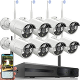 8 Channel HD  DVR & CCTV Wireless Outdoor Camera's Indoor-Outdoor Waterproof