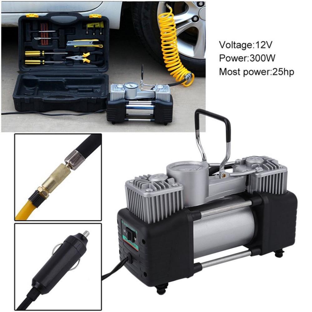 Air Compressor Dual-Cylinder 150 PSI 12V Air Compressor Pump Tool Kit