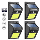 4 X 20  LED COB Solar Powered PIR Motion Sensor Security Wall Lights