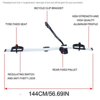 Car Roof Bike Rack Bike Carrier Silver