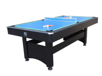 Rack & Roll Assembled 7Ft Multi Function 3 in 1 Pool Table, Hockey, Table Tennis Table Green