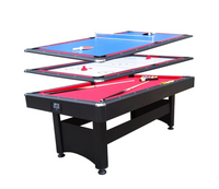 7Ft Multi Function 3 in 1 Pool Table Hockey Tennis Table With A Electronic Puck