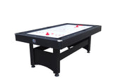 Rack & Roll Assembled 7Ft Multi Function 3 in 1 Pool Table, Hockey, Table Tennis Table (Black)