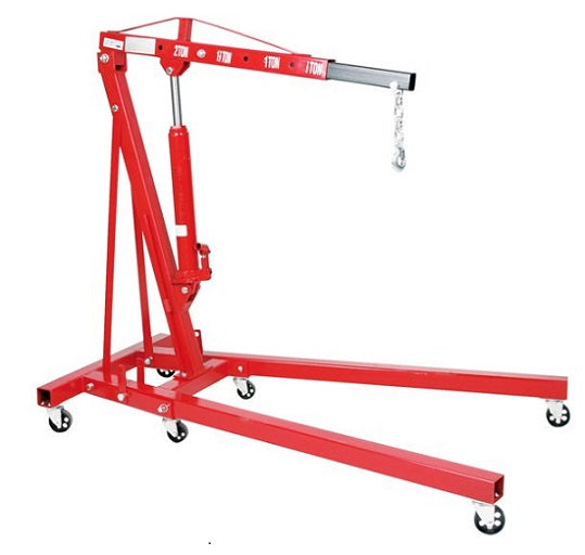 Heavy Duty 2000kg Engine Hoist Folding Workshop Crane 2 Ton 80KG Upgraded With A Double Pump 8ton Ram